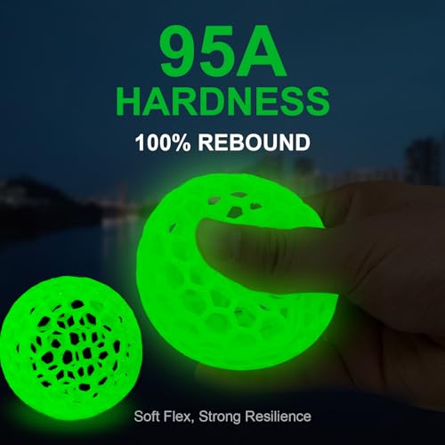 Image of 95A TPU 3D Printer Filament, 1.75mm Glow in The Dark Green, Soft TPU Flexible 3D Printing Filament, High Hardness & Resilience, Best with UV Lamps, 250g Spool, Fit Most 3D Printers