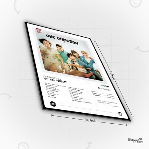 Image of Thepaper9store Pack of 8 - One Direction Music Album Art Wall Posters (8.4 x 12 Inch) Adhesive Tape Included | Aesthetic Wall Decor for Bedroom, Living Room, Office