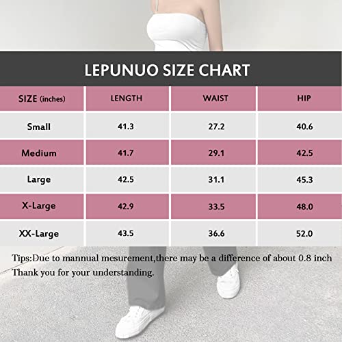 Lepunuo Cargo Pants For Women High Waisted Casual Pants Baggy Stretchy Wide Leg Y2K Streetwear With 6 Pockets Army Green #TOP5
