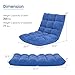 Giantex Floor Chair with Back Support, 14 Adjustable Position, Padded Sleeper Bed, Couch Recliner, Gaming Floor Chairs for Adults, Meditation, Gaming Chair Floor, Blue
