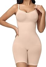 Waist Trainer Bodysuit for Women/Tummy Control Shapewear Round Neck Seamless Butt Lifter Full Body Shaper For Girls & Wome - (Pack of 1)