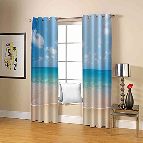 Rideaux à oeillets isolant thermique 264x242 cm en polyester pour salon - 5