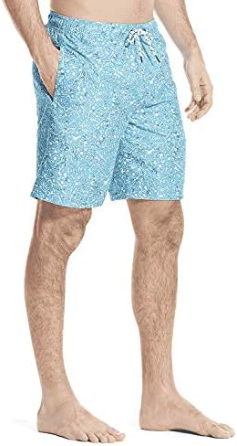 Printed Swim Trunks with Mesh Lining 