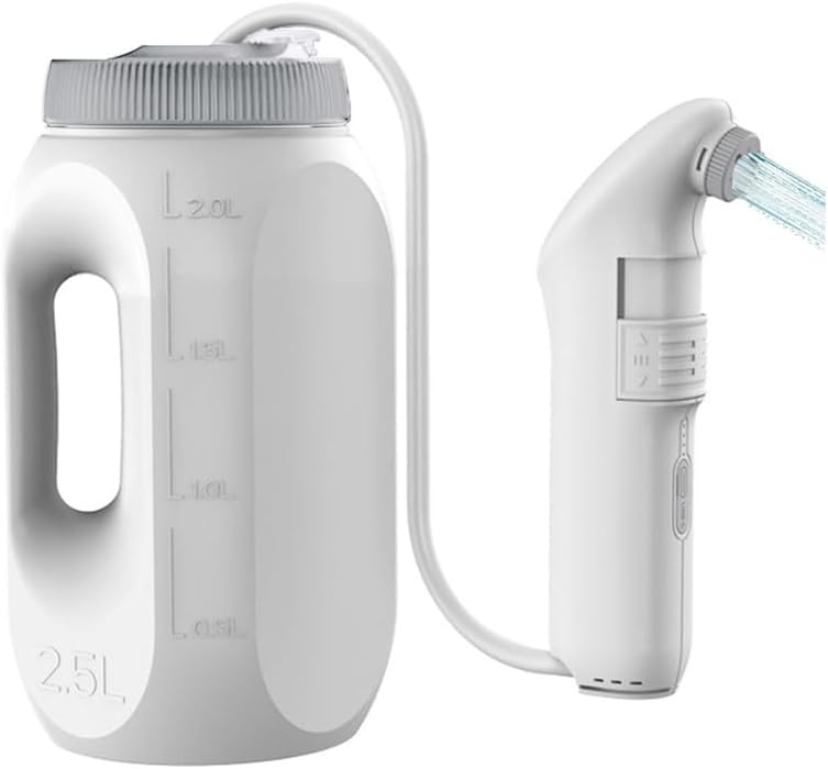 Portable Bidet for Travel 2.5L for Outdoor Camping,Bidet Sprayer Buttocks Washer 70 Min Use,Peri Bottle for Personal Hygiene Postpartum Care Hemorrhoids