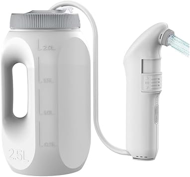 Portable Bidet for Travel,Peri Bottle Personal Hygiene Cleaning 70 Min Use with 2.5 L Water Container,Bidet Sprayer for Private Parts Washing Baby Women Man