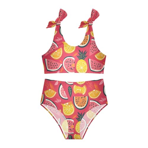 Wusikd Summer Watermelon Girls Swimsuits Two Piece Lemon Swimwear Bikini Set for for Girls Size 3T3