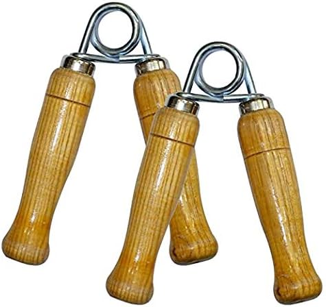 FIT NATION™ Wooden Handle Hand Gripper/Fitness Gripper Pack of 2 Pcs