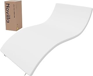 Novilla マットレス シングル 高反発マットレス 厚さ3cm 硬め200N 高密度ウレタン ベッドマット 敷布団 防ダニ 防臭加工 高通気性 マットレストッパー 敷き布団の上 体圧分散 底付き感無し 滑り止め 収納バンド付き 洗えるカバー ホワイト 97x195x3cm