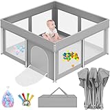 parc modulable pour lapin 【Facile à assembler et à nettoyer】Sans outils, la barriere parc pliant bebe s'assemble en 1 minute selon les instructions. Un sac portable est fourni pour un rangement pratique. Le tissu Oxford imperméable est facile à nettoyer, les taches de lait ou d'urine peuvent être essuyées avec un chiffon.