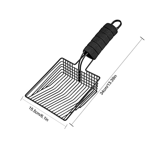 Colher de areia de gato de peneiração rápida,colher de areia de gato de aço inoxidável - Colher de b