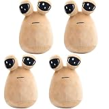 BULINGNA Cute Pou Plush, Cartoon Stuffed Animal Toy Alien Pou Plush Doll Game Plushies, Birthday Gift for Child Adult (4Pcs, 8.66 Inches)
