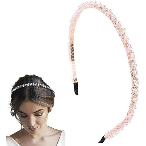 Traziewell Pink Crystal Headband for Weddings Cover