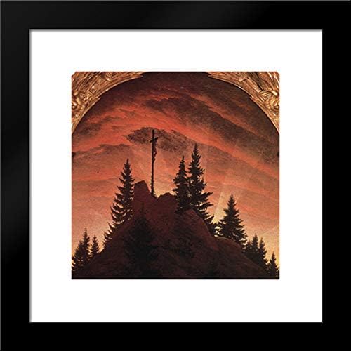 ArtDirect The Cross In The Mountains 15x15 Framed Art Print by Caspar David Friedrich