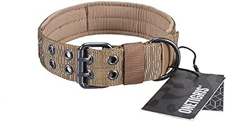 OneTigris Military Adjustable Dog Collar with Metal D Ring & Buckle 2 Sizes