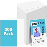 Patelai 200 Pack 6 x 4.25 Name Badge Inserts Bulk Compatible with Inkjet and Laser Printers Refill Paper Printable Standard Name Tags Double Sided Printing Refills