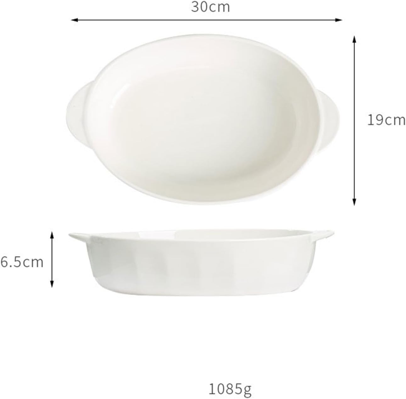 Lasagna Pans Ceramic Underglaze Color Double Ear Cheese Baking Dish Home Baking Dish Oval Large Capacity Baking Baking Dish Lasagne Dish,