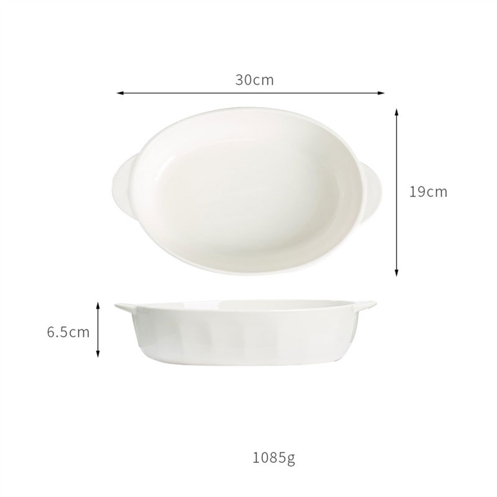 Backformen Keramik-Backform mit Unterglasurfarbe und Doppelohr-Käseauflaufform, Backform for Zuhause, ovale großem Fassungsvermögen
