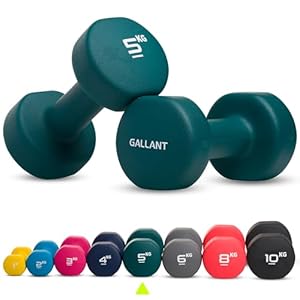 Gallant Weights Dumbbells Set Women- Hex Shaped Neoprene Hand Weights for Women and Men- Ideal for Home Gym Fitness Weight Training Pilates