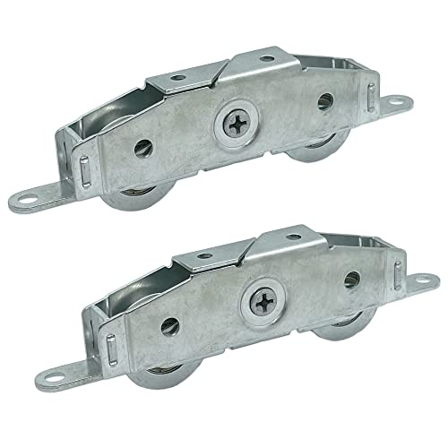 Paire de roulettes tandem en acier de haute qualité pour porte de terrasse 32 mm Cover