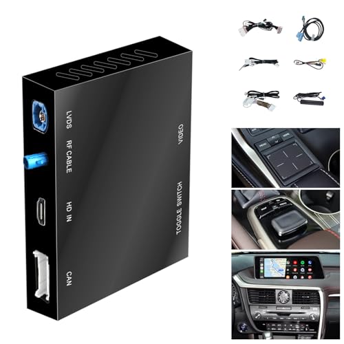 Compatible with Lexus Wireless CarPlay Android Auto Mirror-Link Retrofit Upgrade Kit, Support NX UX LC RC CT 2014-2019, ES 2015-2019, LX RX LS GS 2016-2019 with Joystick/Small Touchpad