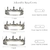 TOBATOBA King Crowns for Men - Medieval Renaissance Costume Accessories for Birthday, Prom, Halloween, Cosplay