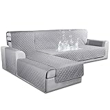 KinCam Sectional Couch Covers 100% Waterproof L Shaped Sofa Covers 3pcs Sofa Slipcovers for Sectiona