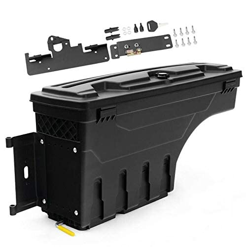 Pit66 Lockable Truck Bed Toolbox Swing Case Compatible With Toyota Tacoma 2005-2021 Truck Bed Storage Box Tool Box，Left Driver Side #TOP5