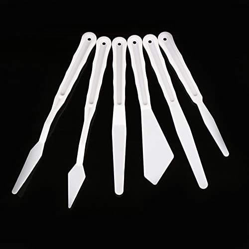 Daycount 6Pcs Plastic Spatula Palette Knife Painting Mixing Scraper Set Spatula Knives for Artist Oil Painting Tools Painting - Thumbnail 2