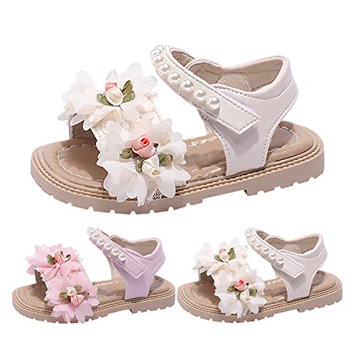 Girls' Sandals Summer Children's Soft Sole Shoes Pearl And Flower Decoration Fashion Girls' Toddler Jelly Sandals3