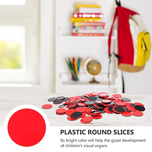 Kisangel 100Pcs Counting Chips Round Plastic Tokens for Kids Learning Toys Bingo Chips for Math Addition Subtraction Waterproof Game Accessories Bright Colors - Image 9
