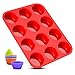 Moule muffin,moulle silicone patisserie 12 cannelés mini cupcakes moules lot avec effet antiadhésif réutilisables,pour savon,gâteaux,brownies,pudding noir plaque de cuisson,moule à gateau (rouge)