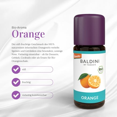 Orangenöl Baldini Bio 10ml – Naturreines ätherisches Öl für Küche und Aromatherapie