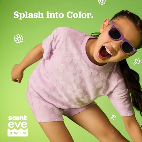 Image of Saint Eve Kids Girls 2 Piece Terry Outfit Set Soft T Shirt and Shorts Matching Lounge Set Summer Clothes for Girls