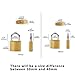 SEPOX® 4 Pcs 30mm Solid Brass Padlock with Same 4 Keys, Heavy Duty & Compact Body 30mm 1-3/16