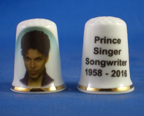 Birchcroft China Birchcroft Porcelain China Collectable Thimble - Prince Singer, Songwriter 1958-2016