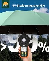 Chakipee Regenschirm Groß Sturmfest Kompakter Reise für Damen und Herren– Automatik Auf und Zu Taschenschirm Tragbarer UV-Schirm, Taschenschirme 210T Beschichtung 115 cm Spannweite 8 Rippen Grün – Ansicht 3