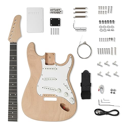 Ktaxon DIY Guitar Kit with Mahogany Body and Maple Neck, KST