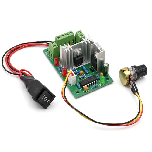 RioRand PWM DC Motor Speed Controller 10V-30V 3A 120W, Reversible Forward Reverse Stop Switch, Brushed DC Motor Regulator for DIY RV Boat Fan Pump Automation RioRand PWM DC Motor Speed Controller 10V-30V 3A 120W, Reversible Forward Reverse Stop Switch, Brushed DC Motor Regulator for DIY RV Boat Fan Pump Automation
