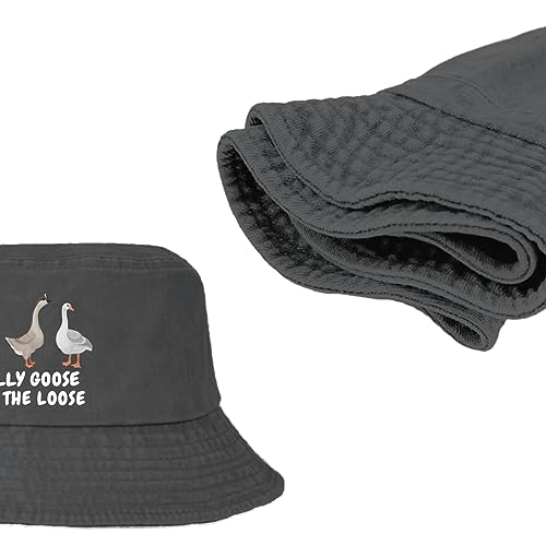 Image of Funny Goose Hat Silly Goose On The Loose Trucker Hat Women Vintage Mesh Cap for Summer