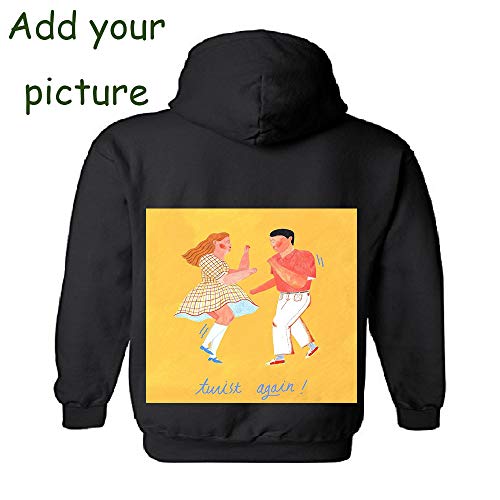 Custom Sweatshirt Hoodie Pullover Personalized Double-Sided Customization Black #TOP5