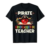 Pirate Kindergarten Teacher For Halloween Tees Pirate Day T-Shirt