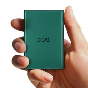 boAt Energyshroom PB300 Pro 10000 mAh 22.5W Pocket Size, Compact Power Bank, Fast Charging (2X Output Ports, Supports Android, iPhone, Tablets, Earbuds, etc.) (Emerald Green)