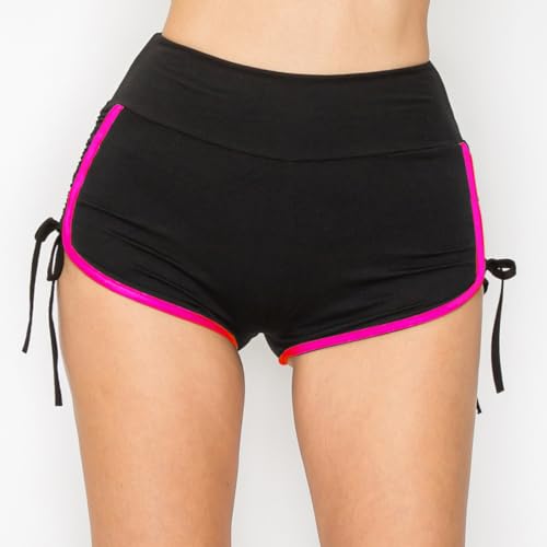 Image of ALWAYS Faux Leather Shorts - High Waist Active Stretch Yoga Short Pants for Women