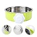 VANZACK Stainless Steel Dog Bowl Pet Feeder Portable Pet Water Dispenser Easy Cleaning Double Layer Bowl Green Pet Supplies