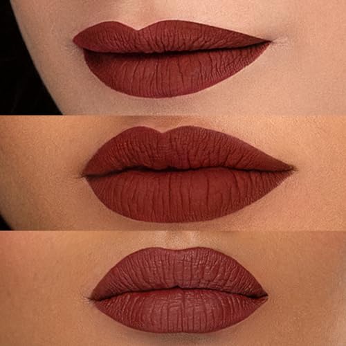 Image of SUGAR Cosmetics Smudge Me Not Liquid Lipsticks for Women | Transferproof & Waterproof | Lasts 12+ Hours | Matte Lipstick | 4.5ml - 21 Aubergine Queen (Blackened Burgundy)