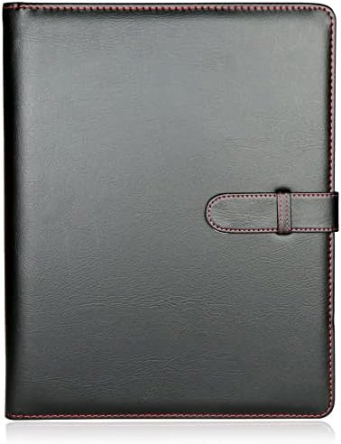 H&S 40 Pockets A4 Presentation Folder Ring Binder Document File Folder Display Book Portfolio Professional Conference Folder Faux Leather