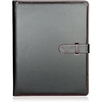 H&S Carpeta profesional Carpeta de archivos de documentos de carpeta de anillas de cuero sintético A4 (40 bolsillos)