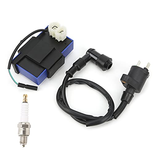 Aramox Kit de caixa CDI, kit de caixa CDI com bobina de ignição de vela de ignição 30510-GF9-405 de