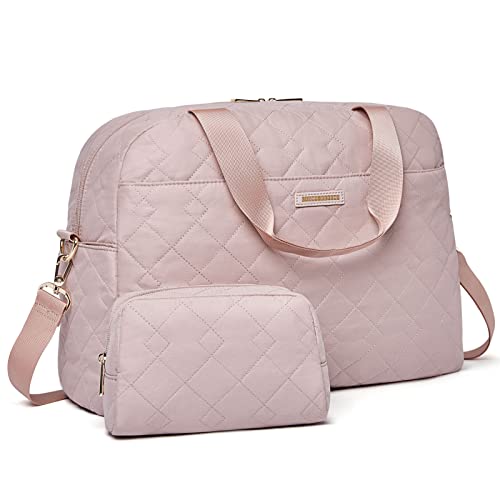 Travel Duffel Bag Light Flight Weekender Bag For Women Quilted Overnight Bag Gym Tote Bag Large Carry On Bag With Toiletry Bag #TOP11