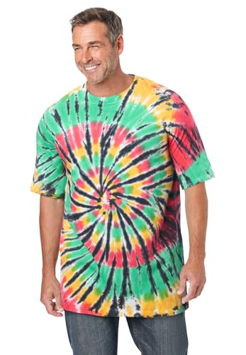 KingSize Men's Big & Tall Lightweight Tie-Dye Crewneck Tee